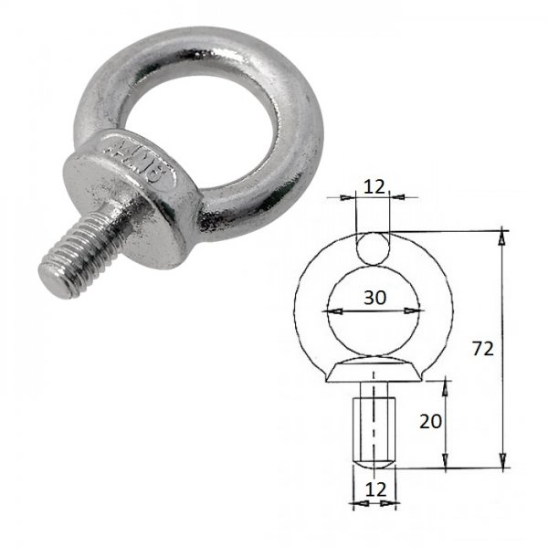 - M12x74 (DIN580)