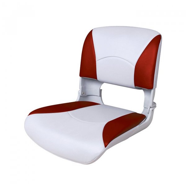 Сиденье пластмассовое складное с подложкой Deluxe All Weather Seat, бело-красное